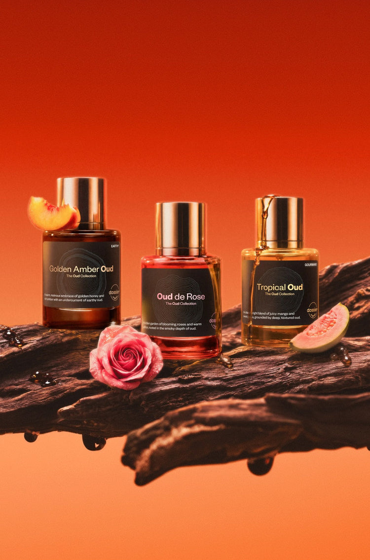Golden Amber Oud, Oud de Rose y Tropical Oud
